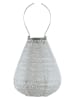 Lumiz LED-Solarlaterne ''Paisley Tulip'' in Silber - (H)22,5 x Ø 20 cm