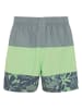 Color Kids Badeshorts in Grün/ Grau