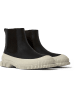 Camper Leder-Chelsea-Boots in Schwarz/ Beige