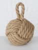 Boltze 2-delige set: deurstoppers "Zuber" beige/crème - (H)23 x  Ø 15 cm