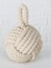 Boltze 2-delige set: deurstoppers "Zuber" beige/crème - (H)23 x  Ø 15 cm