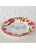 Boltze 2-delige set: dinerborden "Tomato" rood/groen - Ø 21 cm