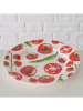 Boltze 2-delige set: dinerborden "Tomato" rood/groen - Ø 21 cm