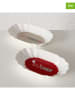 Boltze 2-delige set: serveerschalen "Grillzeit" wit/rood/grijs - (B)20 x (H)12 x (D)3cm