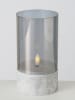 Boltze LED-Kerze "Livel" in Grau - (H)14,5 x  Ø 8