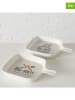 Boltze 2-delige set: serveerkommen "BBQ" beige - (B)23 x (H)16,5 x (D)3,5 cm