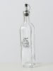 Boltze 2-delige set: olie- en azijndispenser "BBQ" transprant/zwart - 500 ml