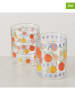 Boltze 2-delige set: drinkglazen "Fruits" meerkleurig - (H)9 x  Ø 7 cm