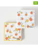 Boltze 2-delige set: servetten "Fruits" geel/oranje - 2x 20 stuks
