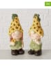 Boltze 2-delige set: decofiguren "Jessy" geel/groen - (H)21 cm