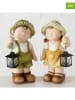 Boltze 2-delige set: decofiguren "Nicci" groen/geel - (H)41 cm