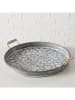 Boltze Tablett "Polly" in Grau - Ø 41 cm