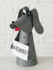 Boltze 2er-Set: Zaunsitzer "Perro" in Grau - (H)20,5 cm