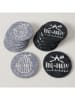 Boltze 2-delige onderzetterset "BBQ" grijs/antraciet - 2x 6 stuks