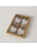Boltze 2-delige set: tafelkleedgewichten "Honey" wit/lichtroze - 2x 4 stuks