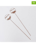 Boltze 2-delige set: tuinstekers "Welcome" bruin - (H)99 cm