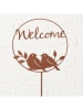 Boltze 2-delige set: tuinstekers "Welcome" bruin - (H)99 cm