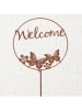 Boltze 2-delige set: tuinstekers "Welcome" bruin - (H)99 cm