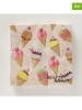 Boltze 2-delige set: servetten "Icecream" meerkleurig - 2x 20 stuks