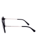 Ted Baker Damen-Sonnenbrille in Schwarz-Silber/ Lila
