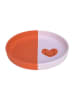 Lässig Silikon-Teller "Happy Rascals Heart" in Rot/ Lila - Ø 18,5 cm