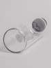 Eulenschnitt Trinkflasche "Herz" in Transparent/ Schwarz - 500 ml