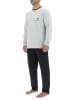 Pierre Cardin Pyjama in Grau/ Schwarz