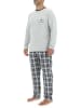 Pierre Cardin Pyjama in Grau/ Schwarz