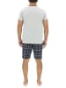 Pierre Cardin Pyjama wit/donkerblauw
