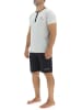 Pierre Cardin Pyjama in Grau/ Schwarz