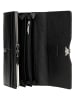 Wojas Leder-Geldbörse in Schwarz - (B)18 x (H)9,5 x (T)3 cm