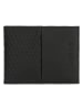 Wojas Leder-Geldbörse in Schwarz - (B)12 x (H)9 x (T)2 cm