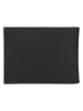 Wojas Leder-Geldbörse in Schwarz - (B)12 x (H)9 x (T)2 cm