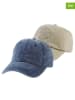 The Time of Bocha 2er-Set: Caps in Blau/ Beige