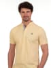 The Time of Bocha 2er-Set: Poloshirts in Dunkelbraun/ Gelb