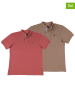 The Time of Bocha 2-delige set: poloshirts beskleurig/beige