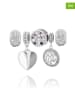 CHARM'S 5tlg. Set: Silber-Beads und Anhänger