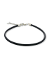 CHARM'S Leder-Armband in Schwarz