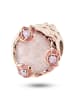 CHARM'S Rosévergulde bead met edelstenen