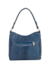 Anna Morellini Leder-Schultertasche "Dania" in Dunkelblau - (B)29 x (H)24 x (T)8 cm