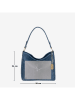 Anna Morellini Leder-Schultertasche "Dania" in Dunkelblau - (B)29 x (H)24 x (T)8 cm