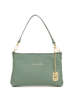 Anna Morellini Leder-Schultertasche "Sancia" in Türkis - (B)25 x (H)16 x (T)4 cm