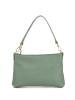 Anna Morellini Leder-Schultertasche "Sancia" in Türkis - (B)25 x (H)16 x (T)4 cm