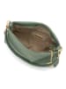 Anna Morellini Leder-Schultertasche "Sancia" in Türkis - (B)25 x (H)16 x (T)4 cm