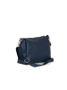 Anna Morellini Leder-Umhängetasche "Melfi" in Dunkelblau - (B)26 x (H)19 x (T)9 cm