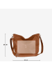 Anna Morellini Leder-Umhängetasche "Trapani" in Hellbraun - (B)33 x (H)25 x (T)14 cm