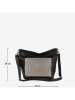 Anna Morellini Leder-Umhängetasche "Trapani" in Schwarz - (B)33 x (H)25 x (T)14 cm