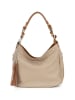Anna Morellini Leren schoudertas "Garga" beige - (B)36 x (H)26 x (D)10 cm