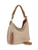 Anna Morellini Leren schoudertas "Garga" beige - (B)36 x (H)26 x (D)10 cm