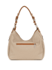 Anna Morellini Leren schoudertas "Garga" beige - (B)36 x (H)26 x (D)10 cm